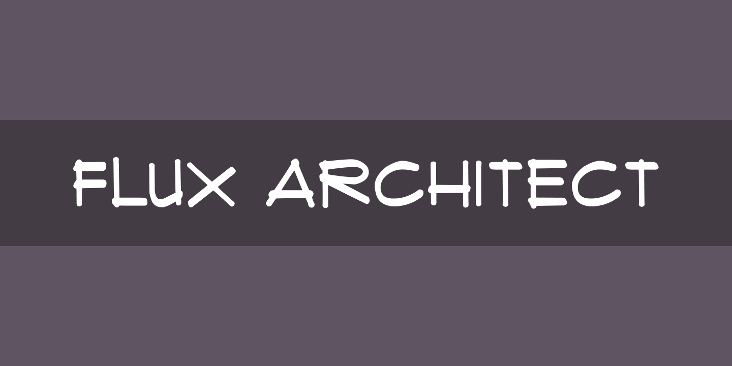 Ejemplo de fuente Flux Architect Italic